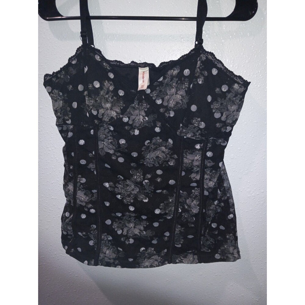 no boundaries corest type black floral biker cami xxl 19 peasant club brunch